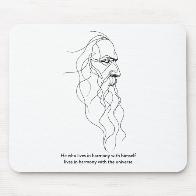 Mousepad Filosofia Stoic Sage Mindful Citação Modernistas (Frente)