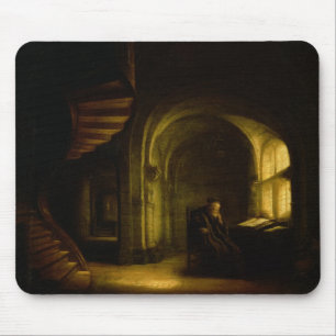 Mousepad Filósofo com um livro aberto, 1625-7 (óleo na