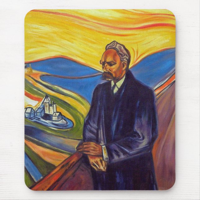 Mousepad Filósofo Friedrich Nietzsche (por Edvard Munch) (Frente)