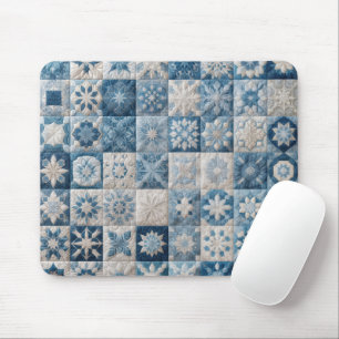 Mousepad Filtro de Neve Azul e Branco