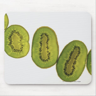 Mousepad Fim-acima de cinco fatias de fruta de quivi