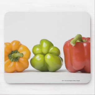 Mousepad Fim-acima de pimentas de sino em seguido