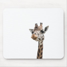 Mousepad Fim-acima de uma cara lindo do girafa