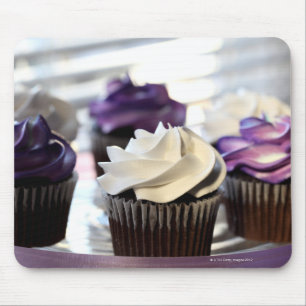 Mousepad Fim-acima dos cupcakes com foco seletivo sobre