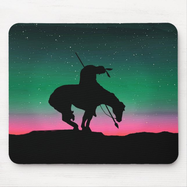 Mousepad Fim da trilha Silhouette with Night Sky (Frente)