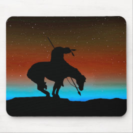Mousepad Fim da trilha Silhouette with Night Sky