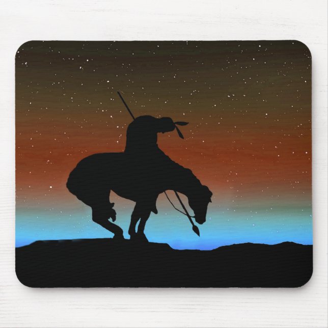 Mousepad Fim da trilha Silhouette with Night Sky (Frente)