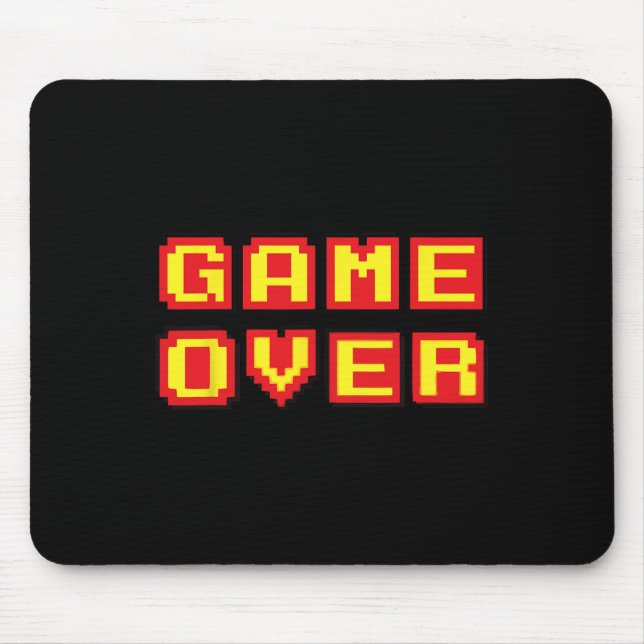 Mousepad Fim de Jogo Presente de Jogos de Vídeo Retro Vinta (Frente)