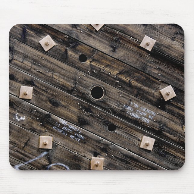 Mousepad Fim do conjunto de fios industriais de madeira (Frente)