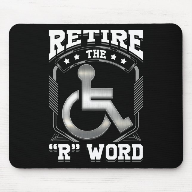 Mousepad Fim do RWord Wheelhall Disabled Disability Awar (Frente)