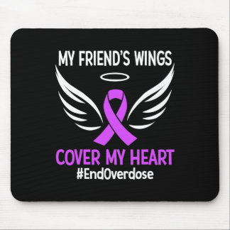 Mousepad Fim Overdose As Asas do Meu Amigo Cobrem Meu Coraç