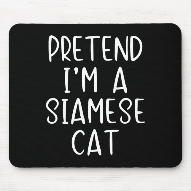 Mousepad Fingir Figuras de Gato Siamês no Halloween Fácil (Frente)