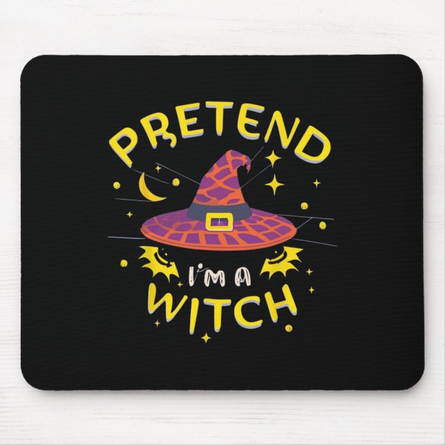 Mousepad Fingir que sou um fantasma de bruxaria no Hallowee (Frente)