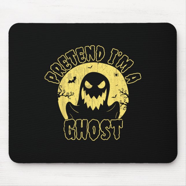 Mousepad Fingir que sou um fantasma fantasma Halloween (Frente)