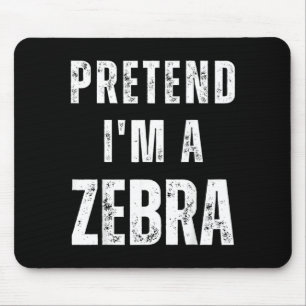 Mousepad Fingir uma Fantasia de Zebra Combinando Funny Hall