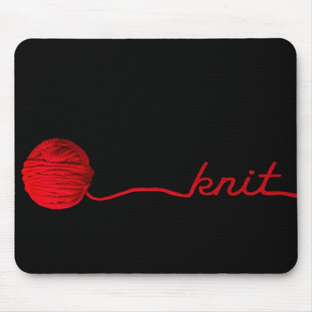 Mousepad fio vermelho a preto com texto em malha (Frente)
