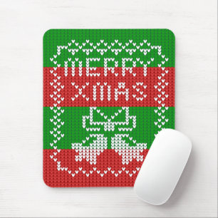 Mousepad Fios de jingelas com estrutura de suéter febril