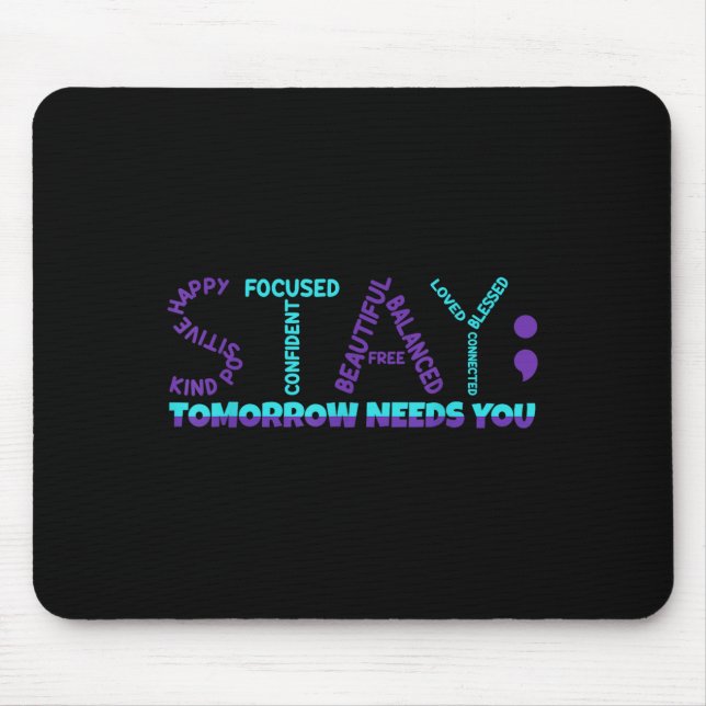 Mousepad Fique Amanhã Precisa Que Você Prevena O Suicídio (Frente)