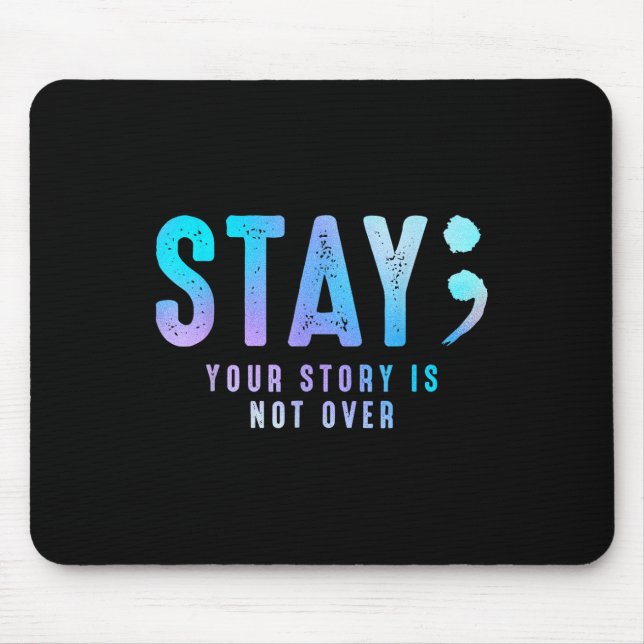 Mousepad Fique com a sua história não é sobre prevenção de  (Frente)