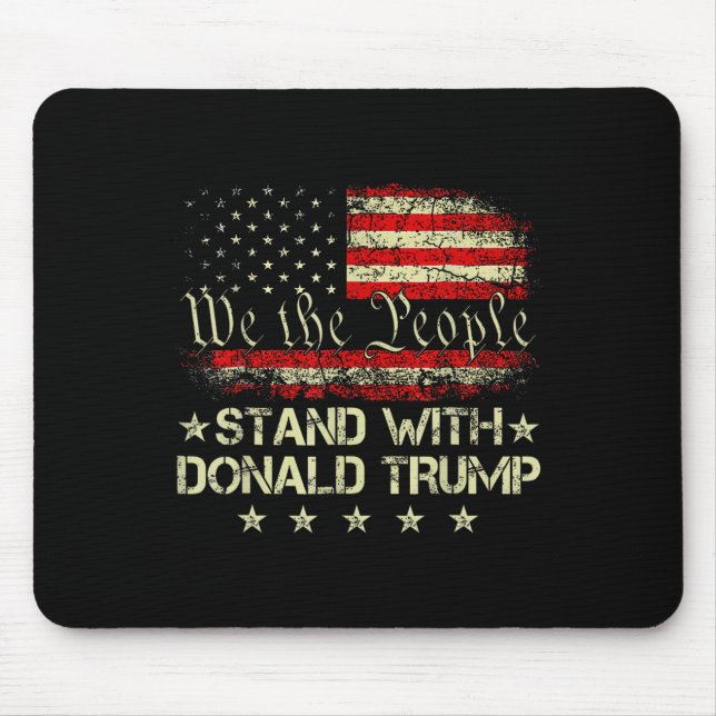 Mousepad Fique com o apoio de Donald Trump 2024 Leva a Amér (Frente)