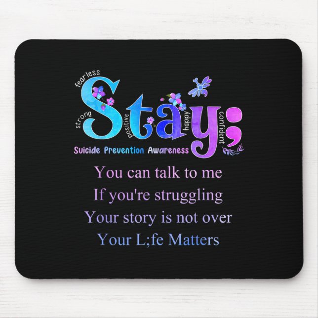 Mousepad Fique Conscientização Prevenção Conscientização (Frente)