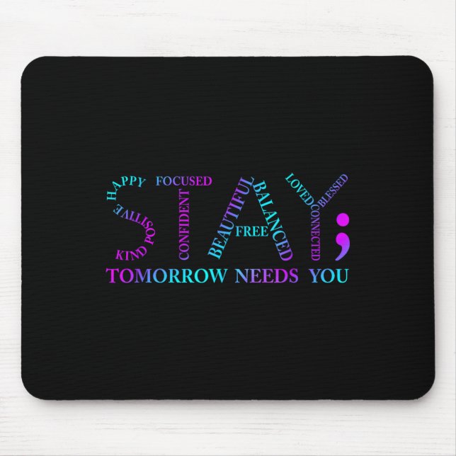Mousepad Fique Fique Forte Semana de Conscientização sobre  (Frente)
