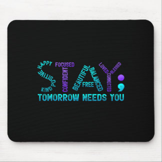 Mousepad Fique Ponto e Vírgula Continue Prevenção Apoio