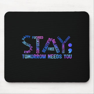 Mousepad Fique Ponto e Vírgula Continue Prevenção Apoio