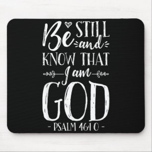 Mousepad Fique quieto e saiba que eu sou Deus Salmo 46_10 J