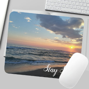 Mousepad Fique Seguro Texto Personalizado Foto