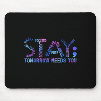 Mousepad Fique Semicolon Amanhã Precisa De Suicídio Prevent