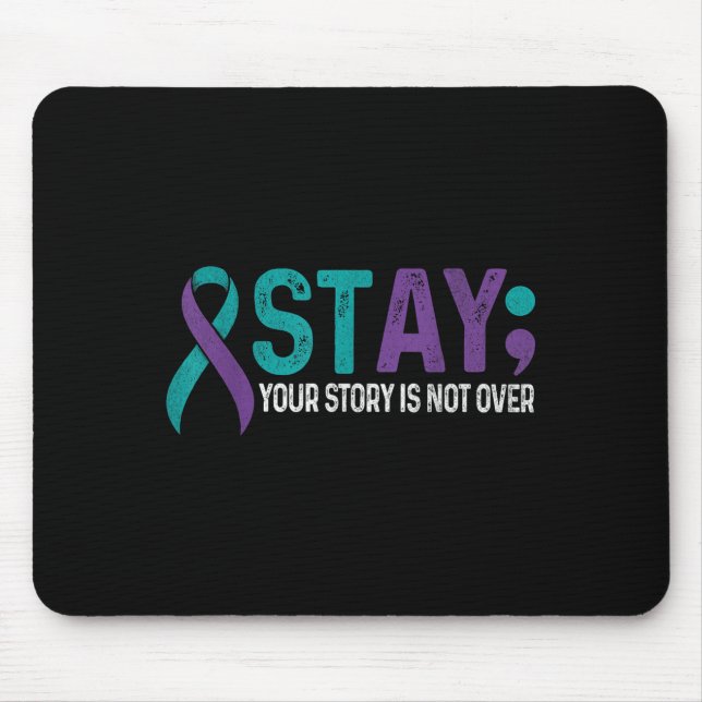 Mousepad Fique Sua História Não Terminou Prevenção do Suicí (Frente)