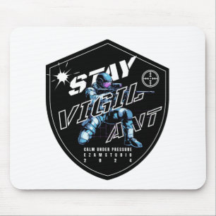 Mousepad "Fique vigilante - Design de Motivação Negrito"