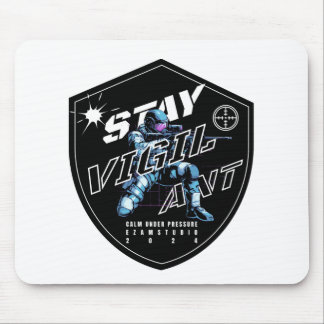 Mousepad "Fique vigilante - Design de Motivação Negrito"