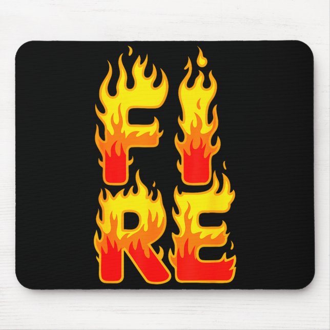 Mousepad Fire Flame Shirt Adult Kids Men Women Fire And Ice (Frente)