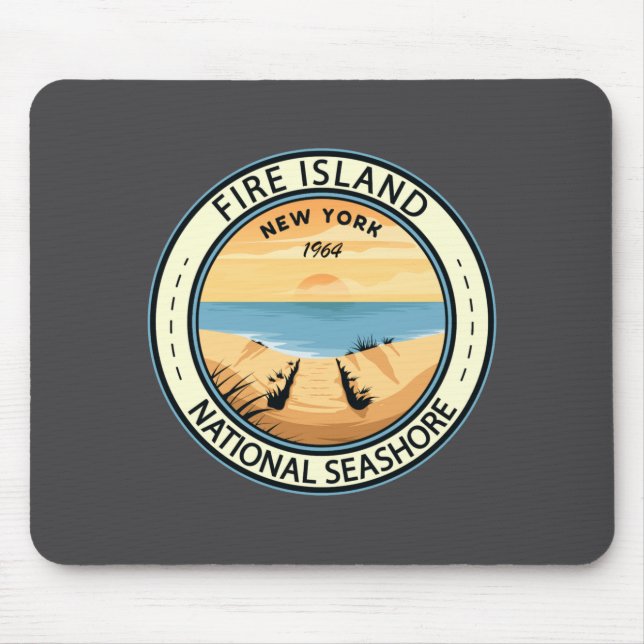 Mousepad Fire Island National Seashore New York Badge _2  (Frente)