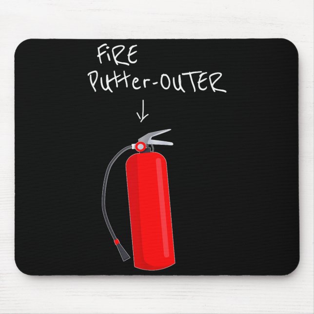 Mousepad Fire Putter Outer Fire Extinguisher Fire Fighter F (Frente)