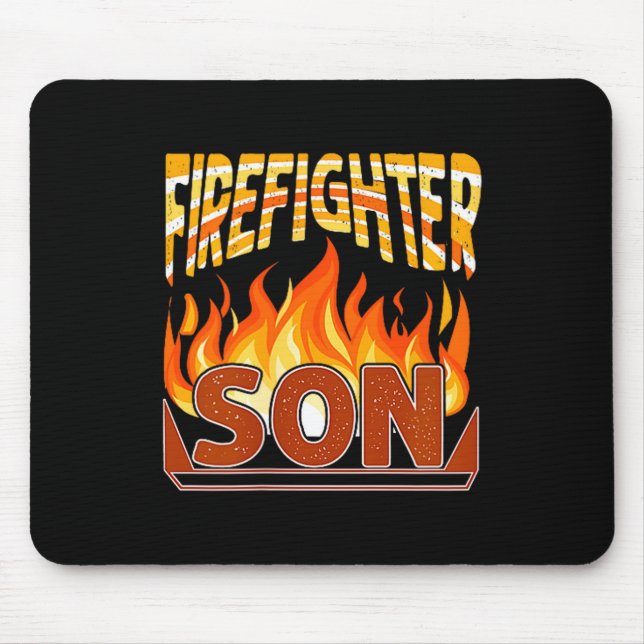 Mousepad Firefighter Son Fireman Gift Proud Firefighter Quo (Frente)