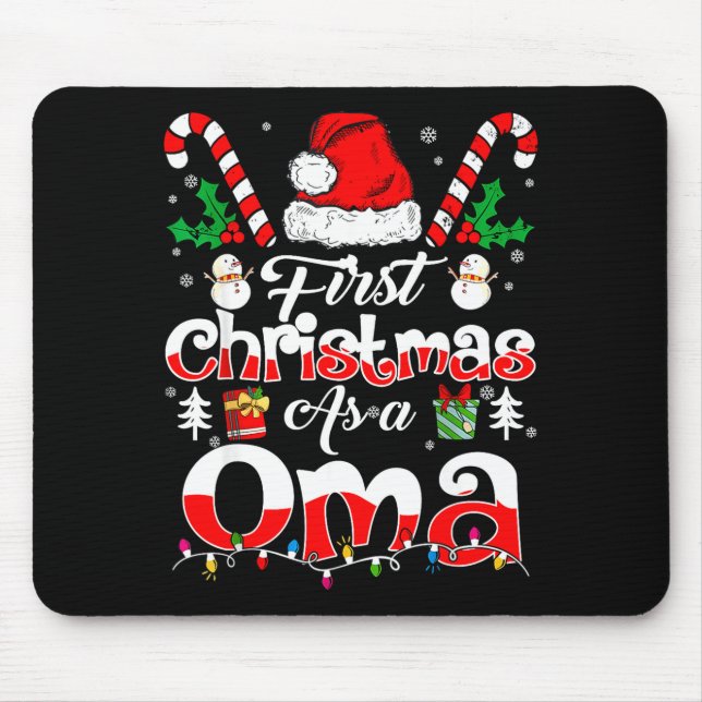 Mousepad First Christmas As A Oma Family Matching  (Frente)