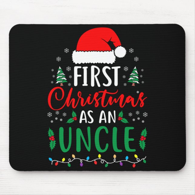 Mousepad First Christmas As An Uncle New Parents Xmas Match (Frente)