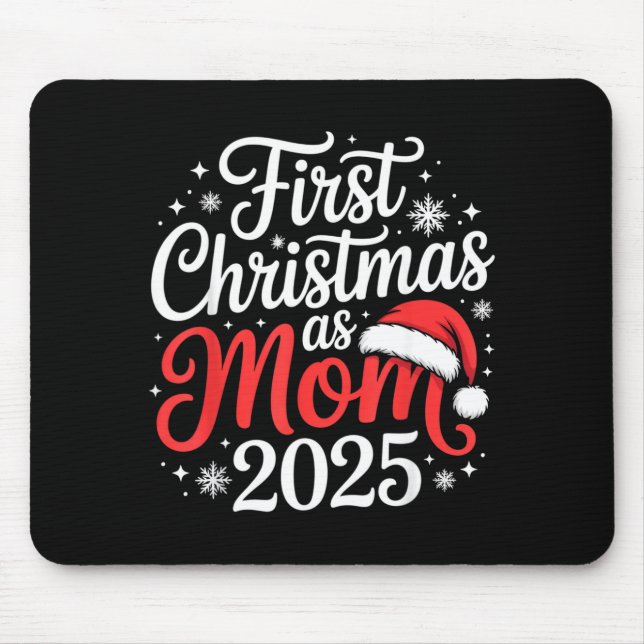 Mousepad First Christmas As Mom 2025 Family Matching New Mo (Frente)
