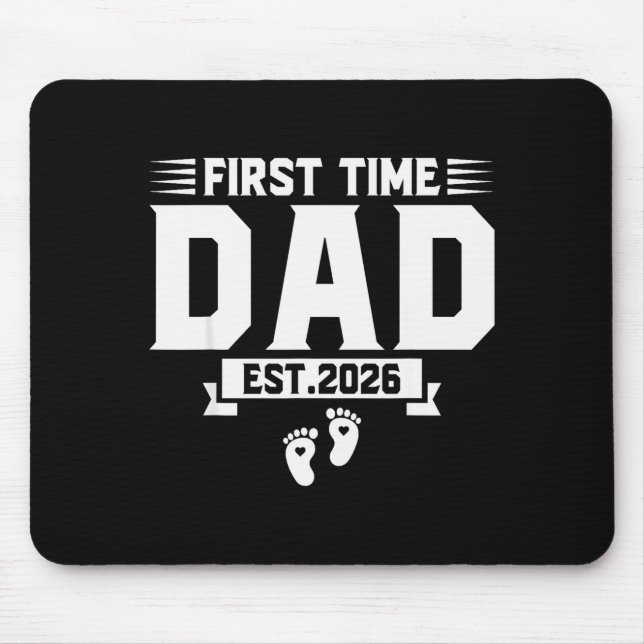 Mousepad First Time Dad 2026 Dad Promoted To Dad Est 2026 N (Frente)