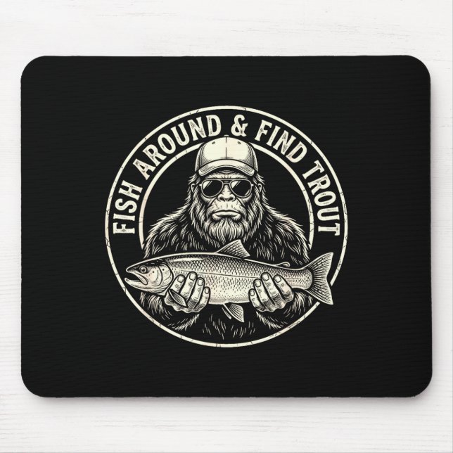 Mousepad Fish around and find trout fishing bigfoot (Frente)