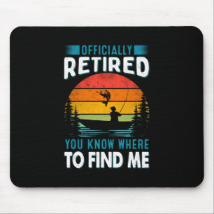 Mousepad Fisher Gift Se Aposentou Você Sabe Onde Me Encontr