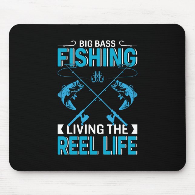 Mousepad Fisher Oferece Grande Pesca Vivendo A Vida (Frente)