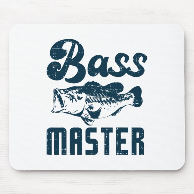 Mousepad Fishing B Master Funny Largemouth Angler Men Women (Frente)
