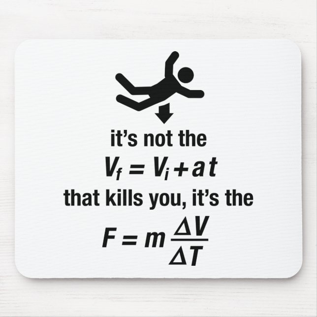 Mousepad física - é a retardação repentina que mata (Frente)