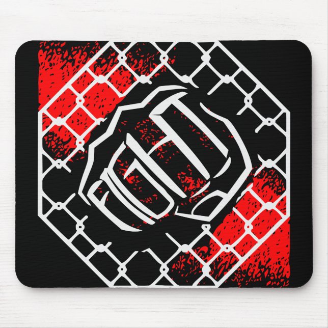 Mousepad Fist de Combinação de Gaiolas MMA #USAPatriotGraph (Frente)