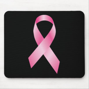 Mousepad Fita cor-de-rosa - consciência do cancro da mama