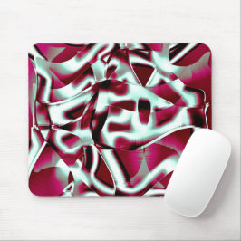 Mousepad Fita curvada sobreposta em vinho a cromado